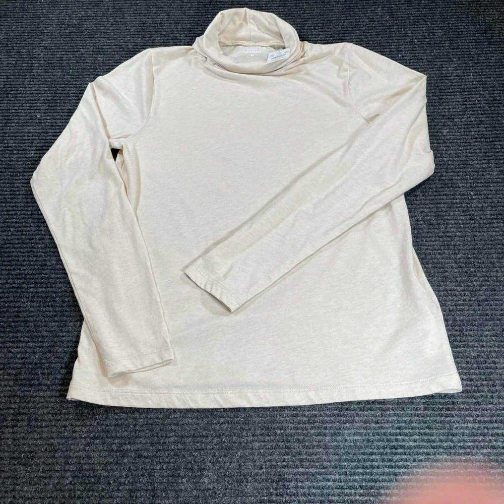 J. Crew Tissue Turtleneck Top Oatmeal Beige Heather CO281 Mens Medium‎ NWT